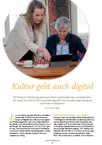 Vorschauseite 1: Kultur geht auch digital