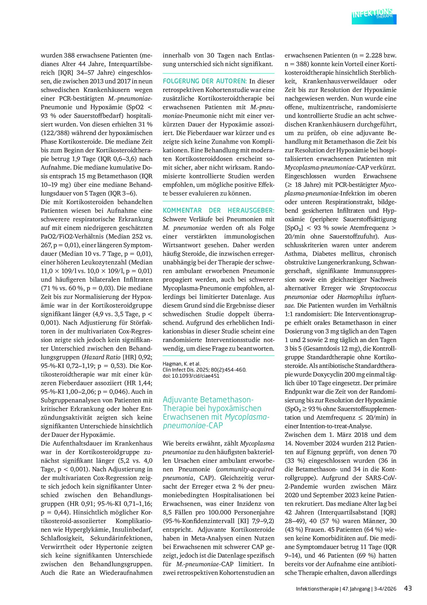 Vorschauseite 3: Globale Dynamik der Mycoplasma-pneumoniae-Reemergenz nach Aufhebung der COVID-19-Maßnahmen