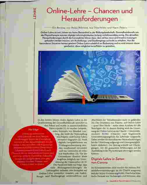 Vorschauseite 1: Online-Lehre - Chancen und Herausforderungen