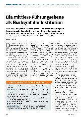 Vorschauseite 1: Die mittlere Führungsebene als Rückgrat der Institution