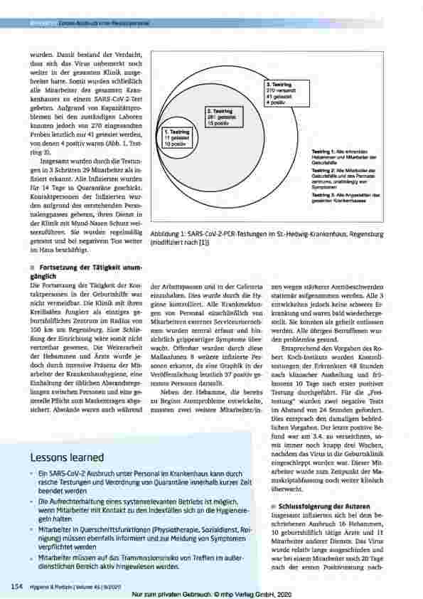 Vorschauseite 2: Corona-Ausbruch unter Medizinpersonal: Erfolgreiches Management in einem Perinatalzentrum