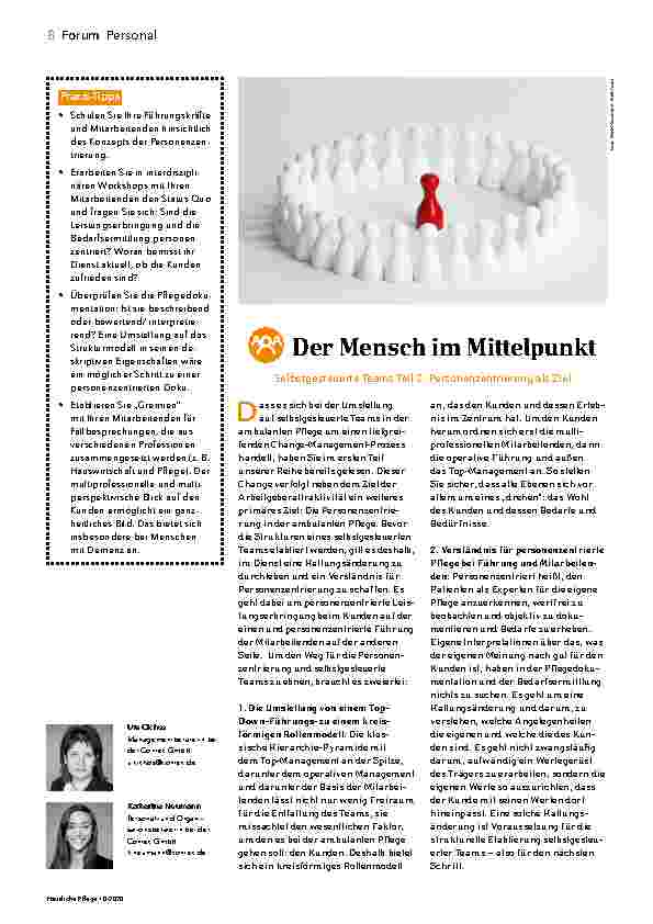 Vorschauseite 1: Der Mensch im Mittelpunkt