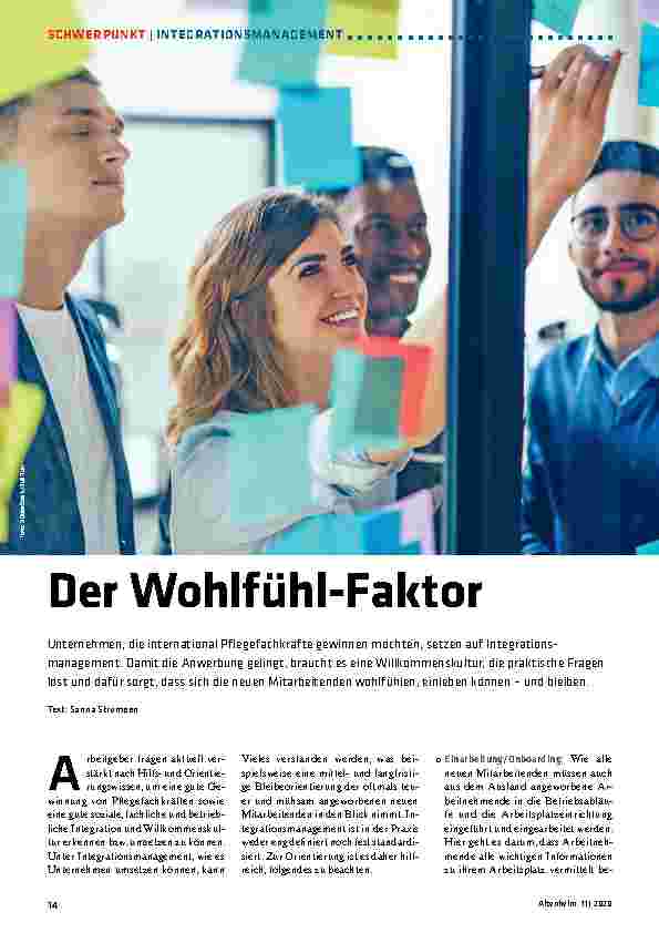 Vorschauseite 1: Der Wohlfühlfaktor