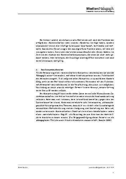 Vorschauseite 4: Medienkompetenz als Netzwerk: Reichweite und Fokussierung eines Begriffs, der Konjunktur hat.