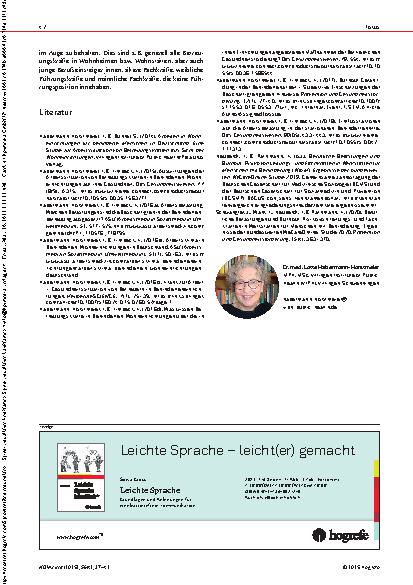 Vorschauseite 6: Die Arbeitsbedingungen in Behinderten wohneinrichtungen in Deutschland Auswirkungen auf die Gesundheit der dort beschäftigten Betreuungskräfte