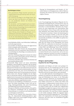 Vorschauseite 2: Sterben – Gedanken zu Religion, Spiritualität und Pflege
