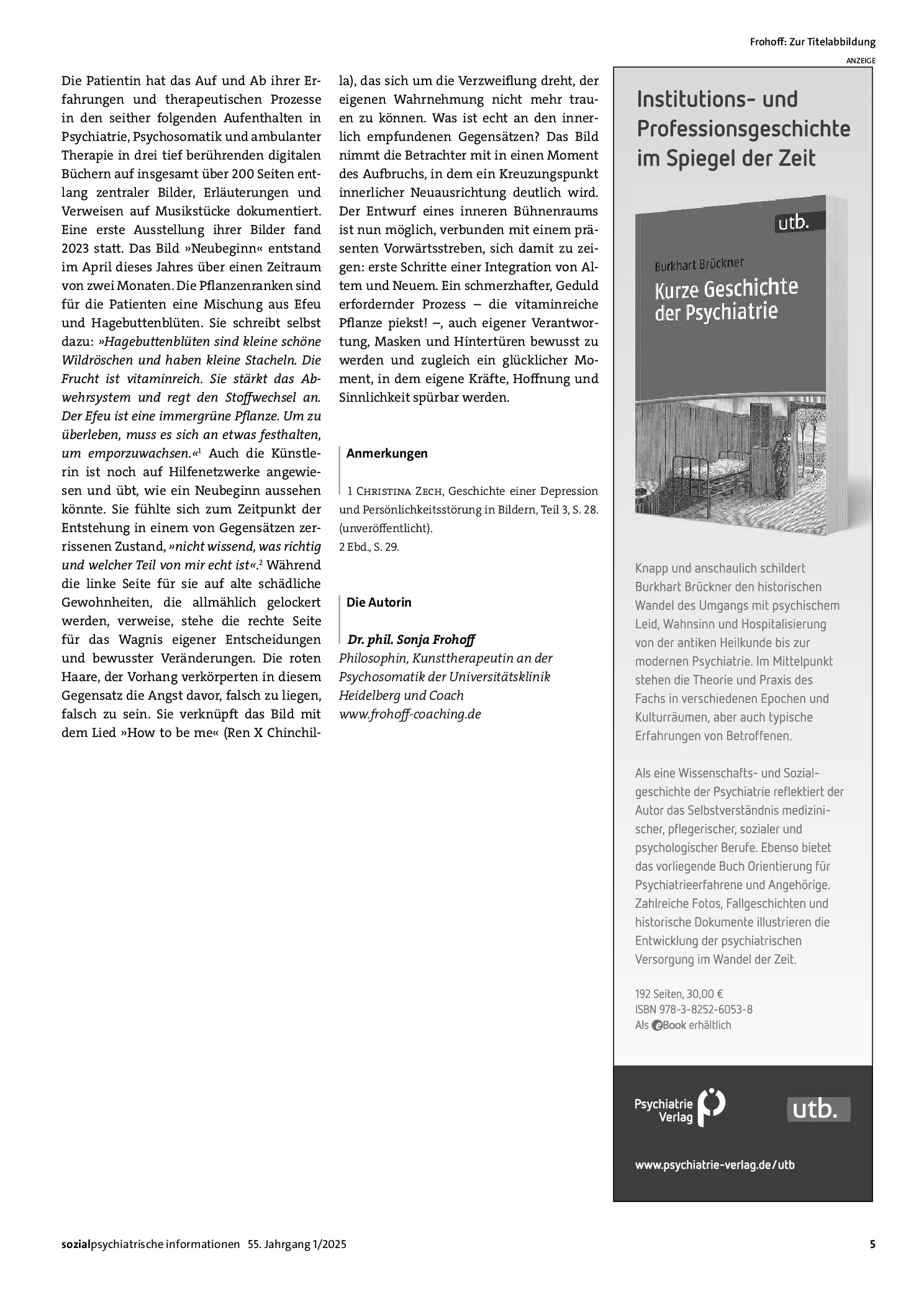 Vorschauseite 2: Zur Titelabbildung. Zwischen Innen und Außen