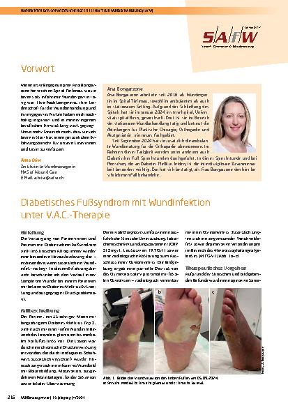 Vorschauseite 1: Diabetisches Fußsyndrom mit Wundinfektion unter V. A. C. -Therapie