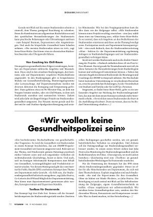 Vorschauseite 2: Gesunder Start ins Studium