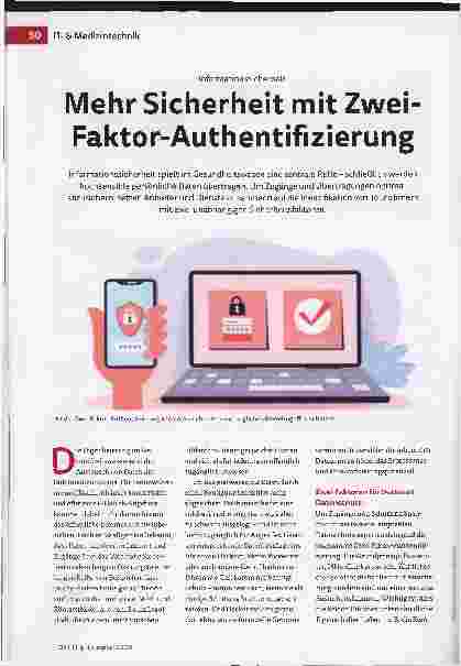 Vorschauseite 1: Mehr Sicherheit mit Zwei-Faktor-Authentifizierung