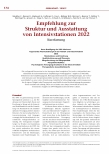Vorschauseite 1: Empfehlung zur Struktur und Ausstattung von Intensivstationen 2022
