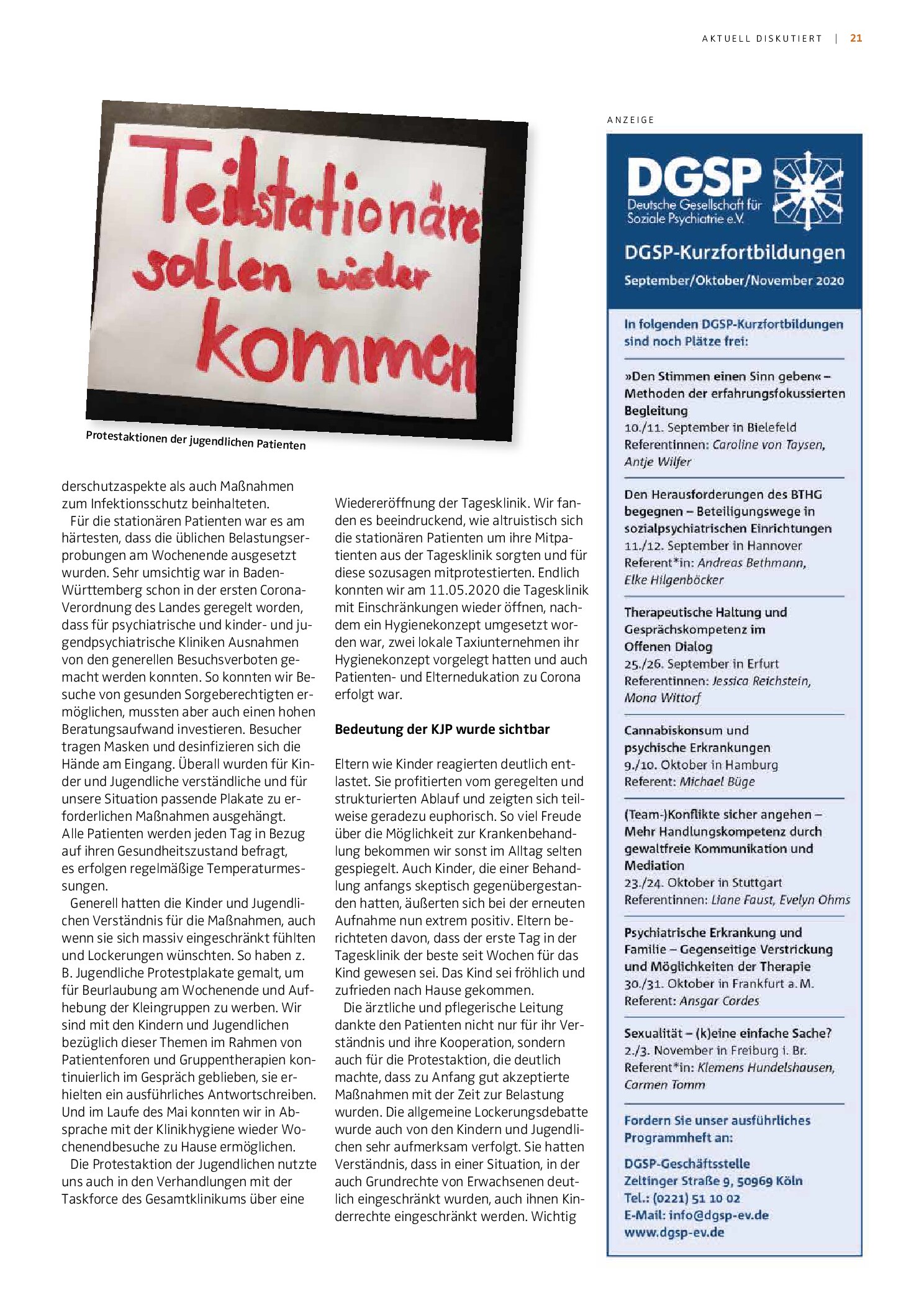 Vorschauseite 2: Der Tag, an dem die Tagesklinik schließen musste