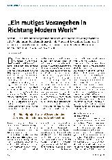 Vorschauseite 1: „Ein mutiges Vorangehen in Richtung Modern Work. “