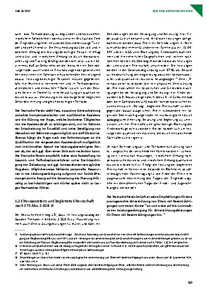Vorschauseite 5: Empfehlungen des Deutschen Vereins zu Assistenzleistungen nach dem SGB IX