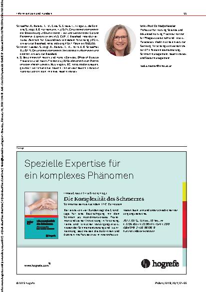 Vorschauseite 5: Edukation im pflegerischen Schmerzmanagement Schmerzpatient_innen brauchen Unterstützung durch Pflegeexpertise