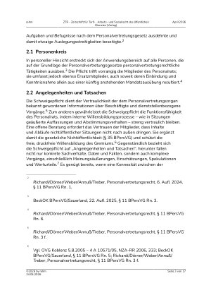 Vorschauseite 3: Verschwiegenheitsverpflichtung von Personalratsmitgliedern – Schweigen ist Gold
