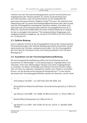 Vorschauseite 4: Verschwiegenheitsverpflichtung von Personalratsmitgliedern – Schweigen ist Gold