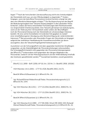 Vorschauseite 5: Verschwiegenheitsverpflichtung von Personalratsmitgliedern – Schweigen ist Gold