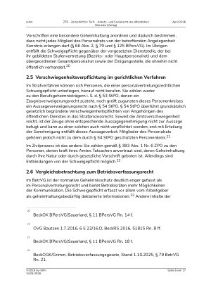 Vorschauseite 6: Verschwiegenheitsverpflichtung von Personalratsmitgliedern – Schweigen ist Gold