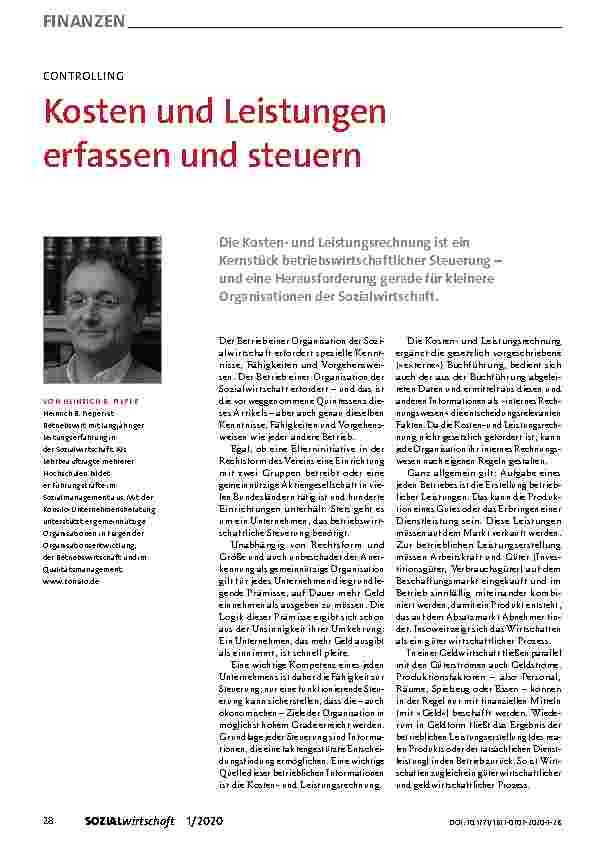 Vorschauseite 1: Kosten und Leistungen erfassen und steuern