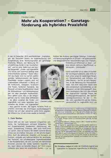 Vorschauseite 1: Mehr als Kooperation? - Ganztagsförderung als hybrides Praxisfeld