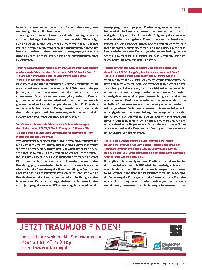 Vorschauseite 3: Interview mit Carola Jäster vom MVZ Labor 28