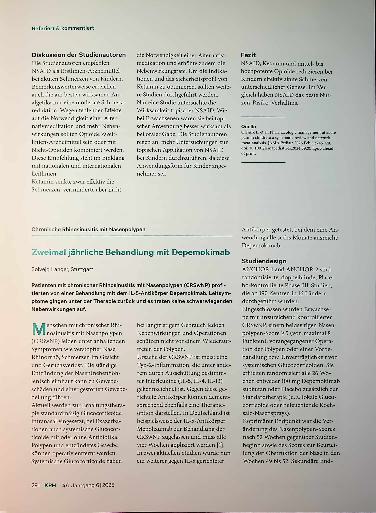 Vorschauseite 1: Zweimal jährliche Behandlung mit Depemokimab