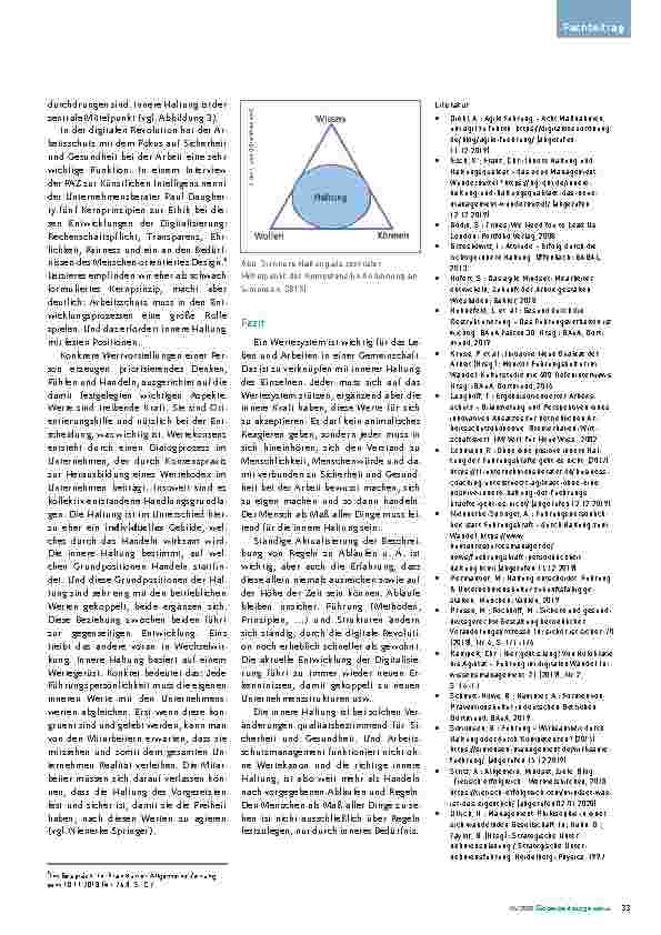 Vorschauseite 4: Arbeitsschutzmanagement in der digitalen Revolution Teil 2: Haltung bringt Qualität für Management zur Sicherheit und Gesundheit.