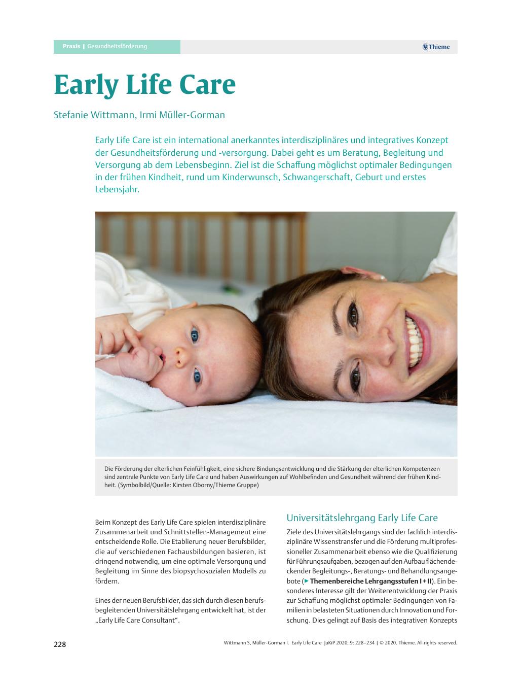 Vorschauseite 1: Early Life Care