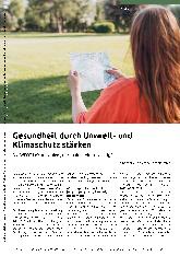 Vorschauseite 1: Gesundheit durch Umweltund Klimaschutz stärken. Die WFOT-Leitprinzipien: „Nachhaltigkeit ist wichtig“.