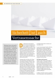 Vorschauseite 1: Sicherheit ist auch Vertrauenssache