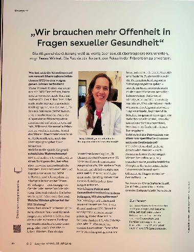 Vorschauseite 1: „Wir brauchen mehr Offenheit in Fragen sexueller Gesundheit“