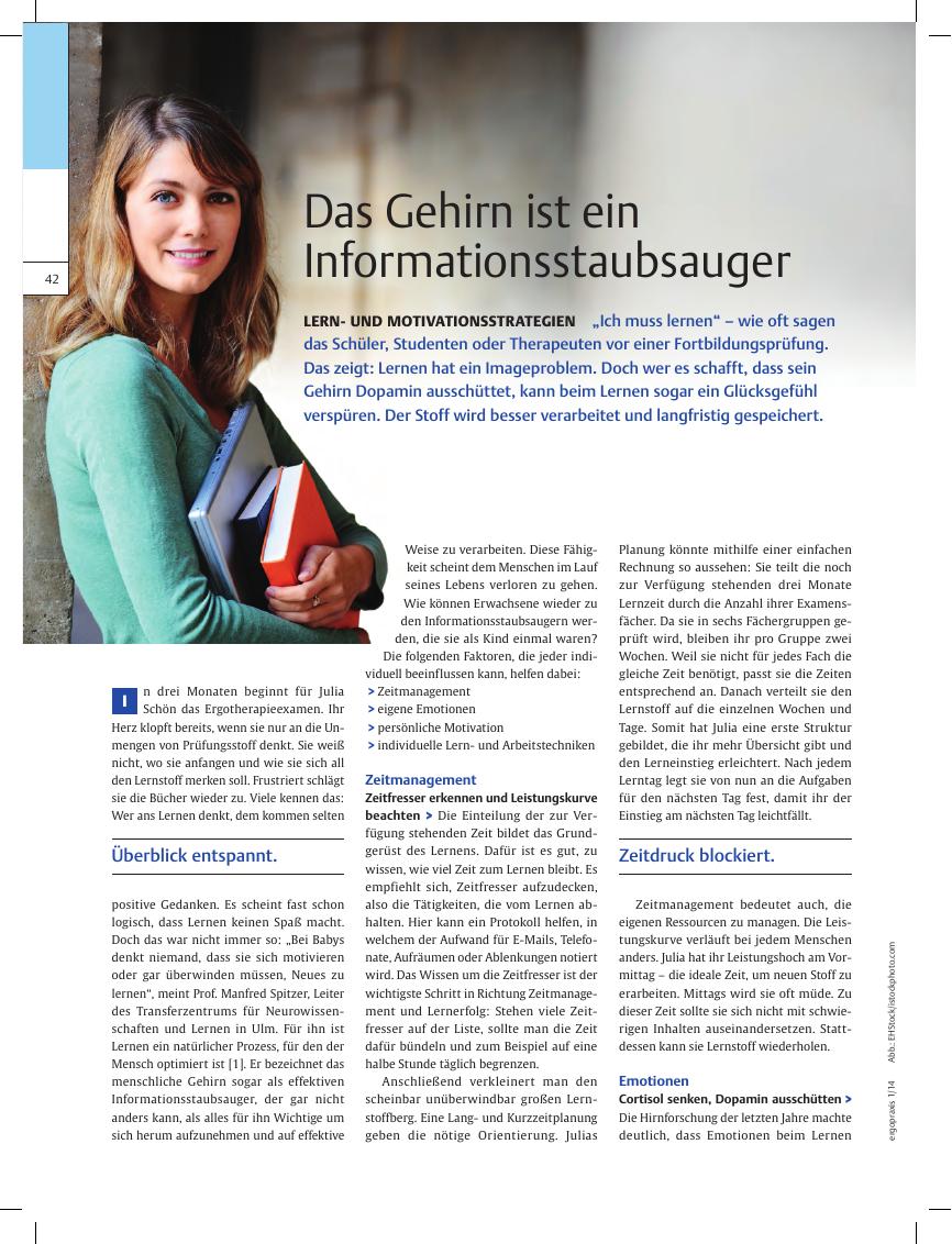 Vorschauseite 1: Lernund Motivationsstrategien? Das Gehirn ist ein Informationsstaubsauger