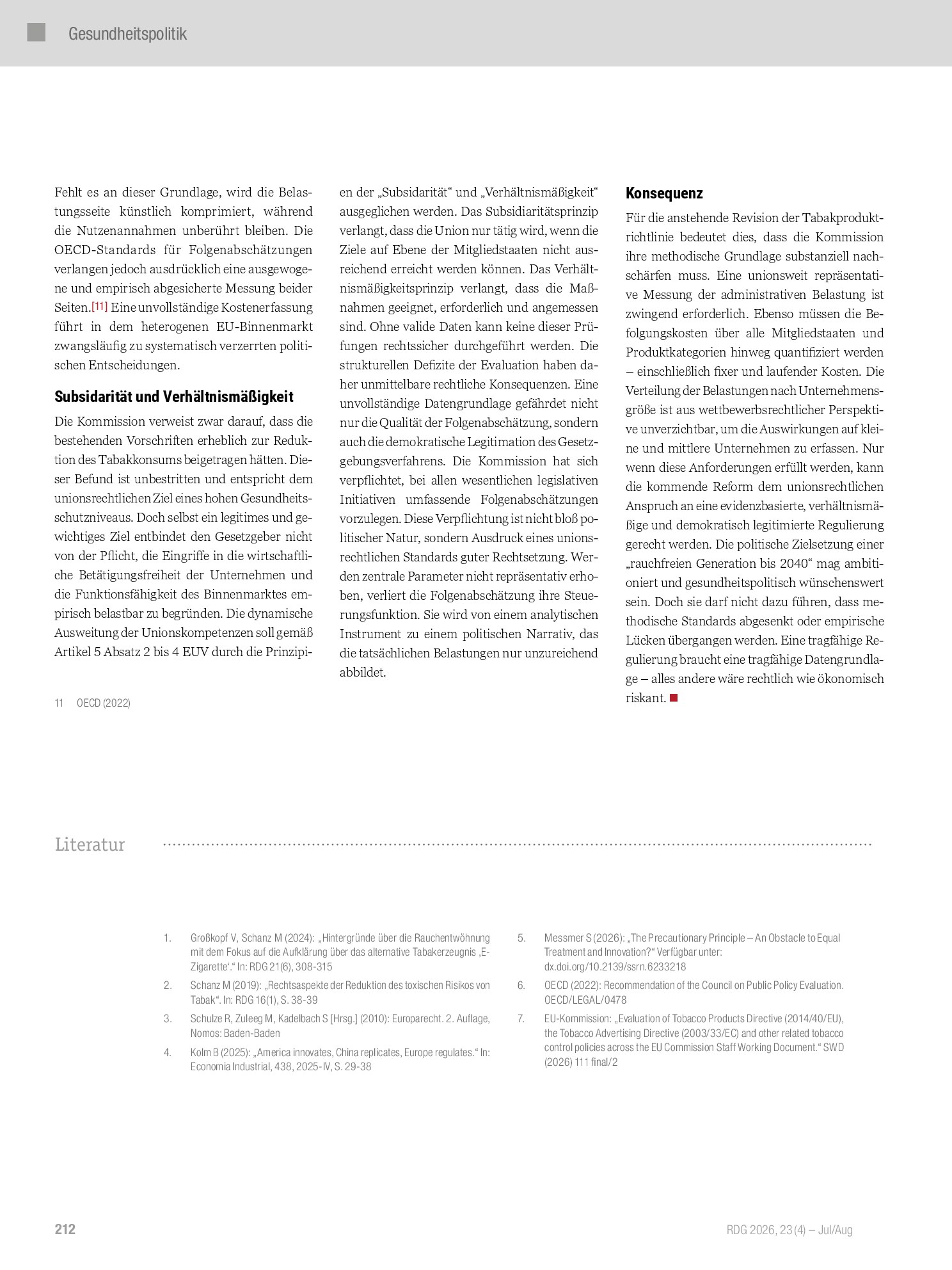 Vorschauseite 3: EU-Tabakproduktrecht im Umbruch: Rechtliche Einordnung und Reformperspektiven