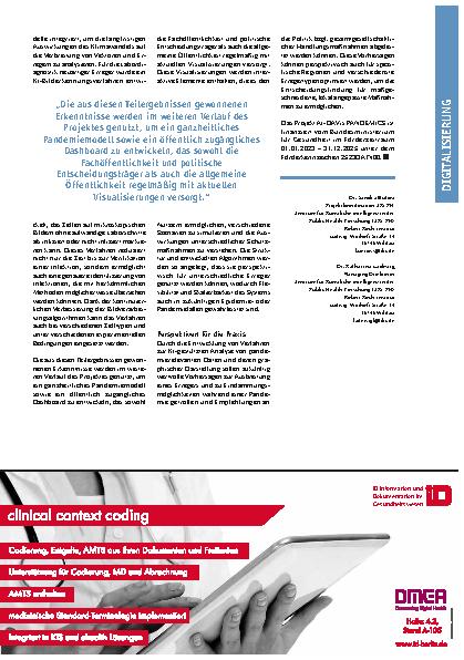 Vorschauseite 3: KI-gestützte Analyse und Visualisierung pandemischer Lagen (AI-DAVis PANDEMICS)