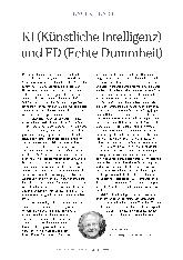Vorschauseite 1: KI (Künstliche Intelligenz) und ED (Echte Dummheit)