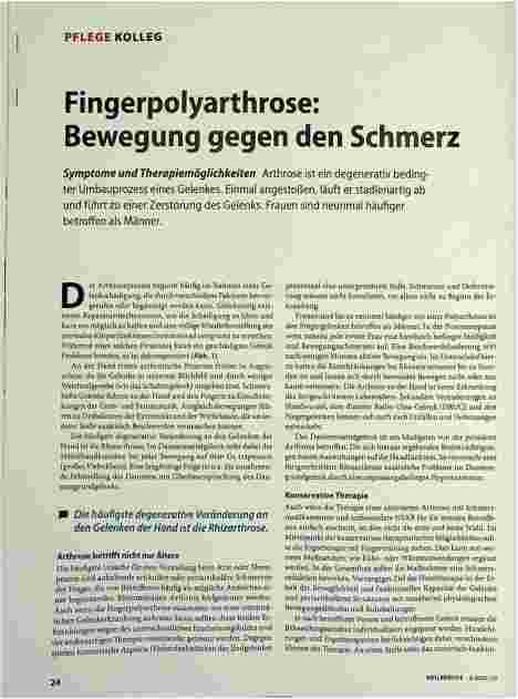 Vorschauseite 1: Fingerpolyarthrose: Bewegung gegen den Schmerz