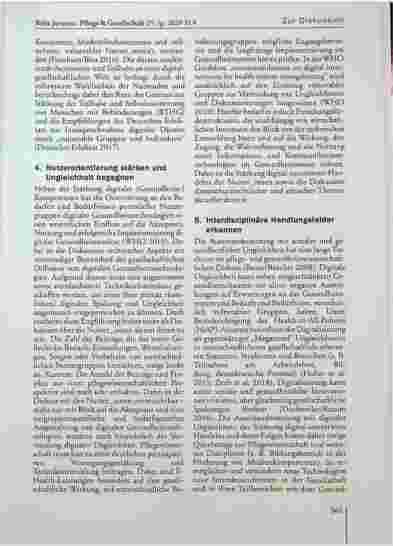 Vorschauseite 4: Zur Diskussion Soziale, digitale und gesundheitliche Ungleichheit: Neue Gesundheitstechnologien und alte Ungleichheiten?