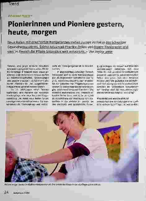 Vorschauseite 1: Pionierinnen und Pioniere gestern, heute, morgen