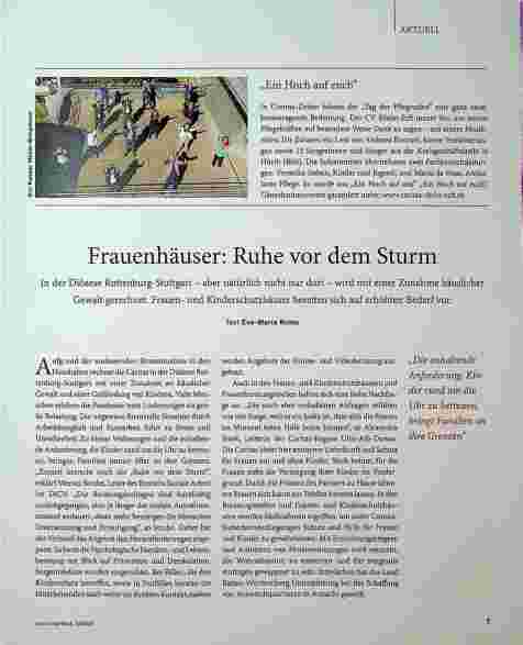 Vorschauseite 1: Frauenhäuser: Ruhe vor dem Sturm