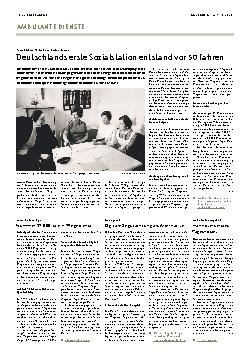 Vorschauseite 1: Deutschlands erste Sozialstation entstand vor 50 Jahren.