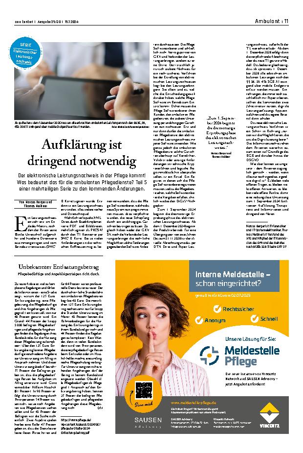 Vorschauseite 1: Aufklärung ist dringend notwendig.