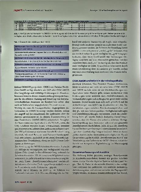 Vorschauseite 3: Digitalisierung der Krankenhausapotheken durch MSV3