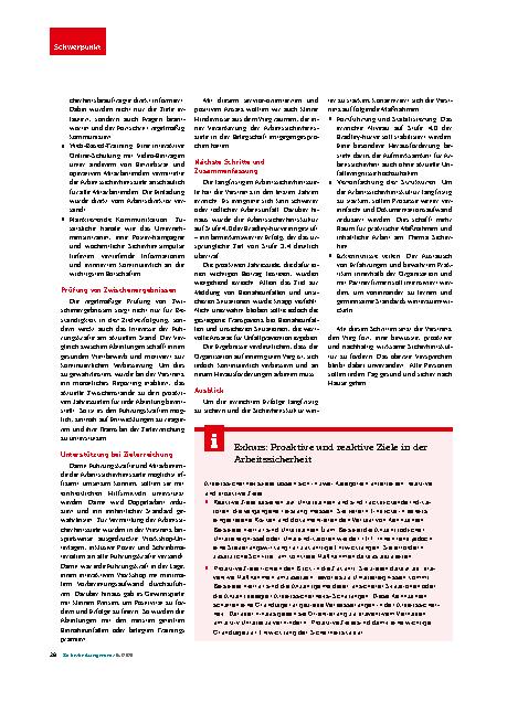 Vorschauseite 3: Best Practice Arbeitssicherheit Proaktive Ziele