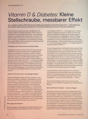 Vorschauseite 1: Vitamin D & Diabetes: Kleine Stellschraube, messbarer Effekt