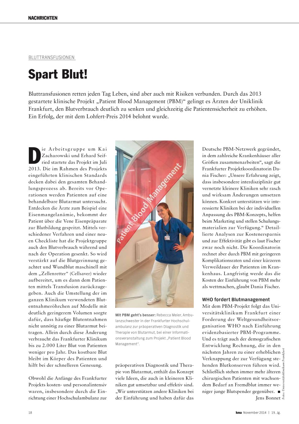 Vorschauseite 1: Spart Blut!