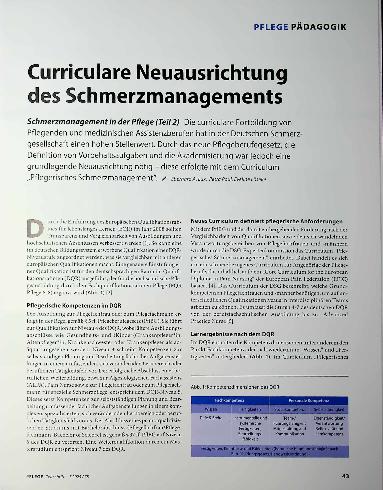Vorschauseite 1: Curriculare Neuausrichtung des Schmerzmanagements