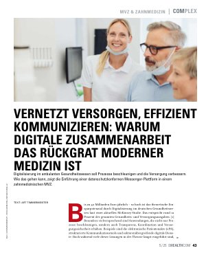 Vorschauseite 1: Vernetzt versorgen, effizient Kommunizieren: Warum digitale Zusammenarbeit das Rückgrat moderner Medizin ist