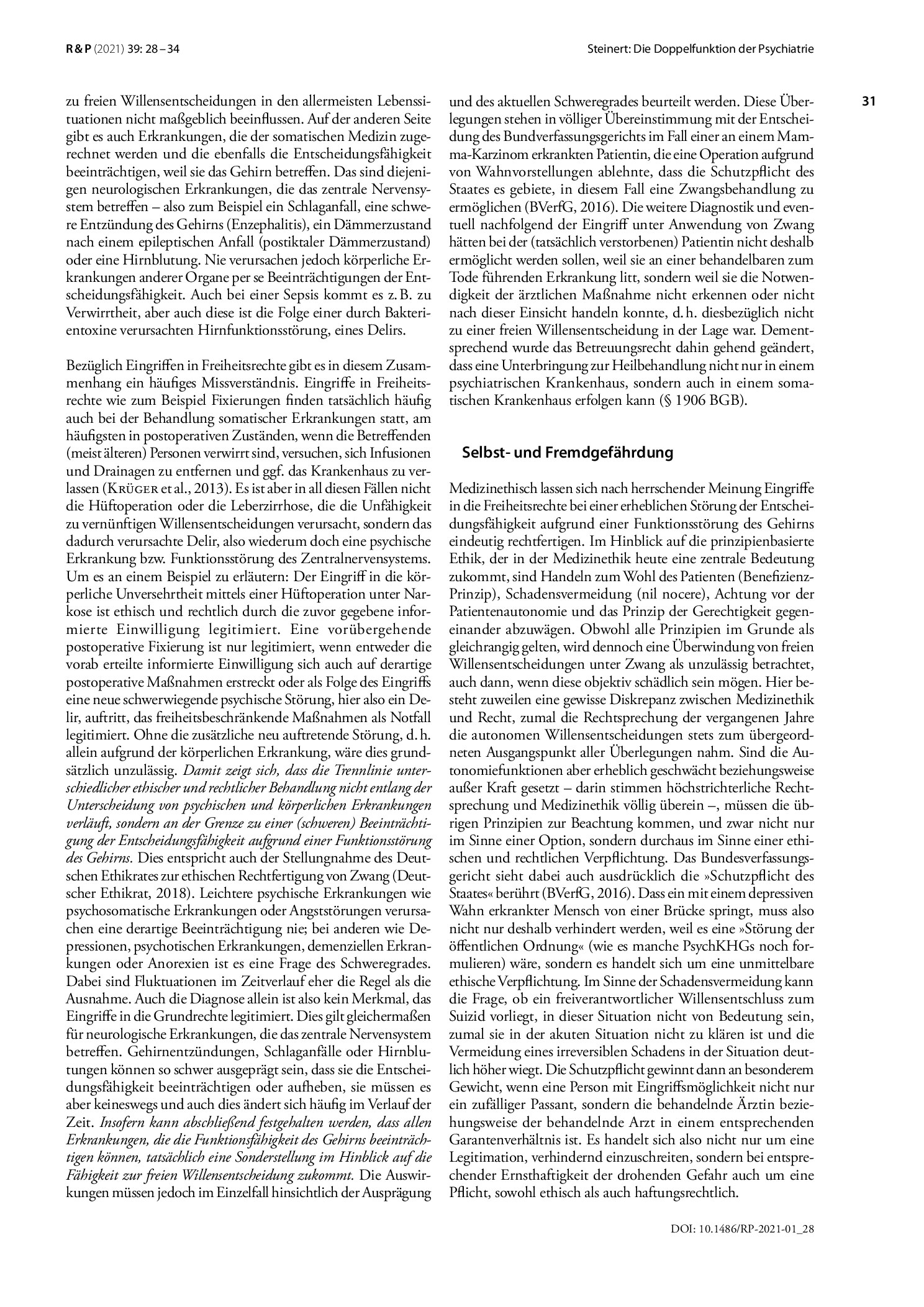 Vorschauseite 4: Die Doppelfunktion der Psychiatrie