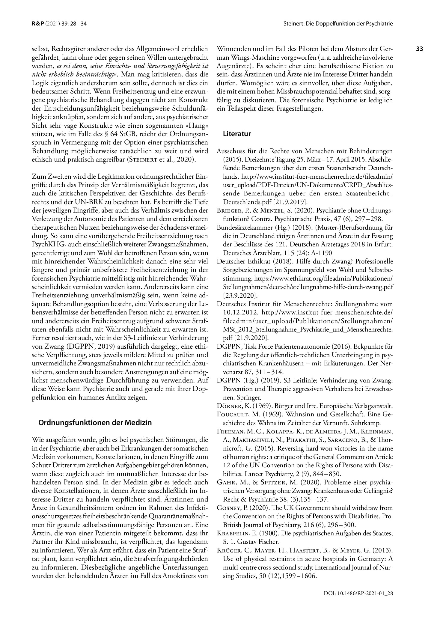 Vorschauseite 6: Die Doppelfunktion der Psychiatrie